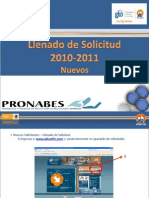 Proceso Para El Llenado de Solicitud Pronabes