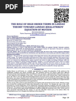 THE ROLE OF HIGH ORDER TERMS IN LANDAU THEORY TOWARD LANDAU-KHALATNIKOV EQUATION OF MOTION