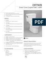 CST743S: Drake Close Coupled Toilet, 1.6GPF