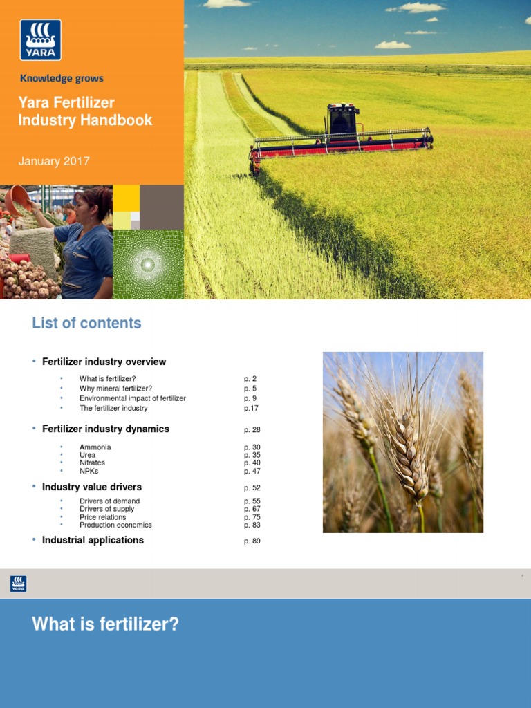 245619 Fertilizer Industry Handbook 2017 Fertilizer Plant Nutrition