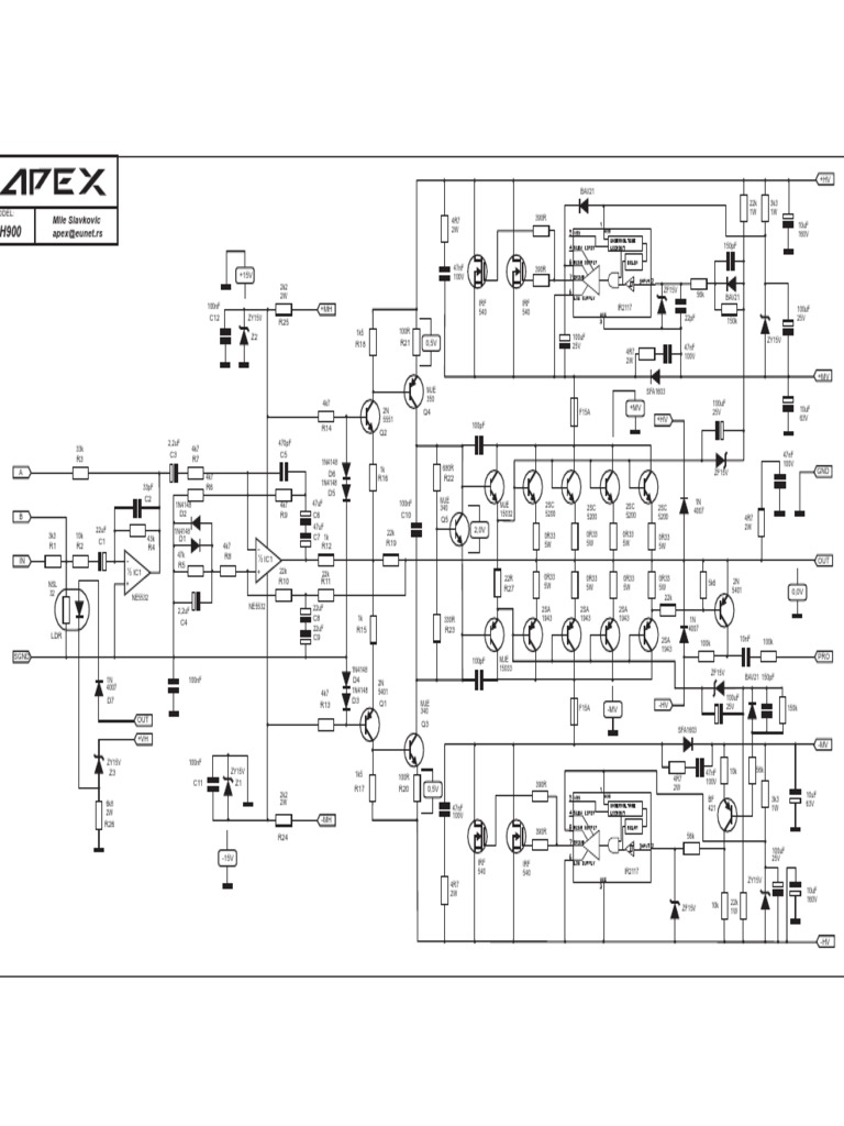 Apex H900 Circuit Schematic Details | PDF
