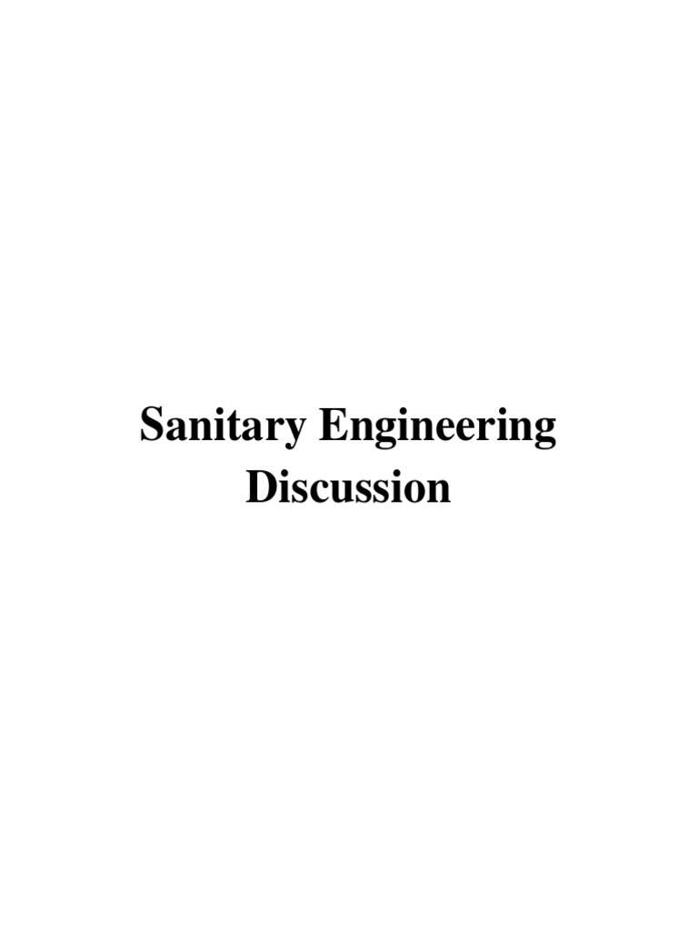 Sanitary Engineering | PDF | Sewage Treatment | Environmental Engineering