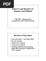 Class 6: Lab Session On Classes and Objects