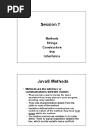 Session 7: Methods Strings Constructors This Inheritance