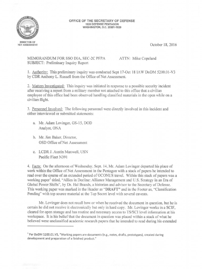 Airplane Incident Memo