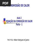 Aula 2 - Equação Da Condução de Calor (Parte 1)