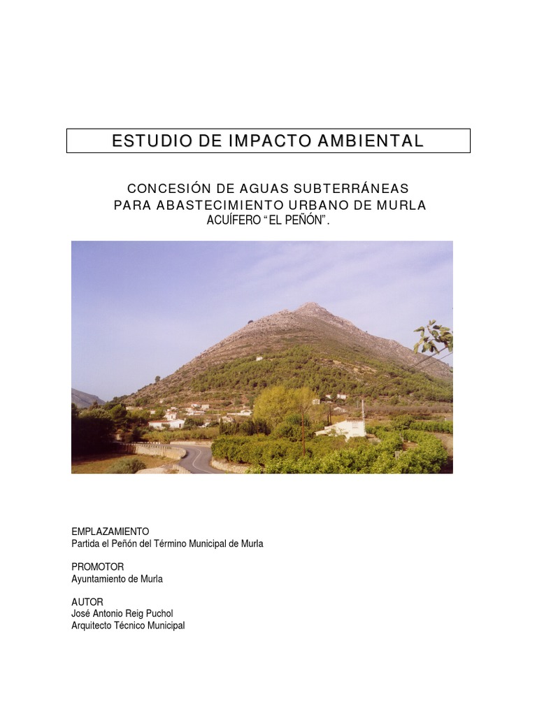 Estudio de Impacto Ambiental Pozo 1 | Descargar gratis PDF | Agua ...