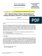 The Vehicle Routing Problem With Simultaneous Pickup and Delivery Based on Customer Satisfaction
