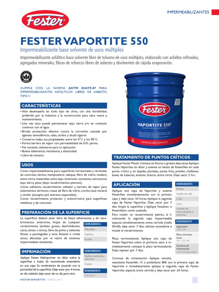 Fester Vaportite | PDF | Materiales | Química