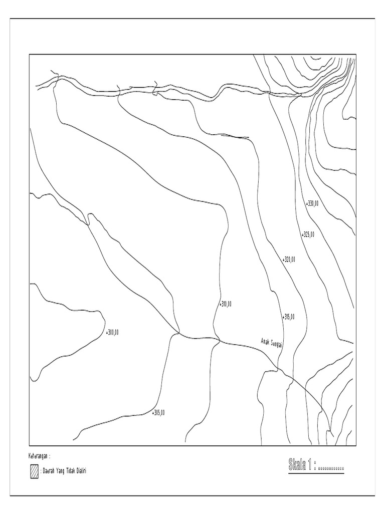 Peta Kontur Untuk Tugas Irigasi Politeknik Negeri Kupang (PDF File A3)