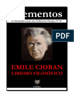 VARIOS AUTORES, Emile Ciorran - Lirismo Filosófico PDF