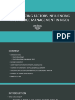 Investigating Factors Influencing Knowledge Management in Ngos