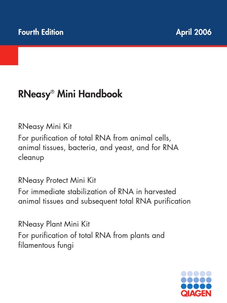 RNeasy Mini Handbook | PDF