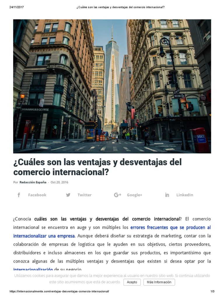 Ventajas y desventajas del comercio internacional | PDF | Exportaciones ...