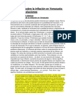 Un Enfoque Sobre La Inflación en Venezuela