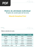Atividade Individual - Gerenciamento de Custos Projetos FGV