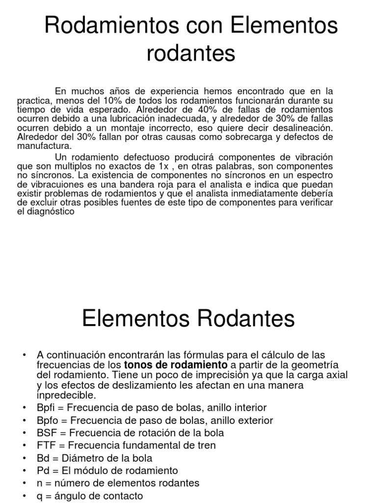 Diagnostico De Falla En Rodamiento Pdf Frecuencia Densidad Espectral