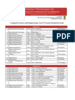 Computer Science and Engineering - List of Courses (Semester-Wise)