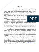 Anunt Testare Psihologica Candidati Inscrisi La Scoala de Agenti Campina