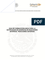 Guia de Farmacovigilancia para La Notificacion de Sospecha de Reacciones Adversas y Reacciones Adversas-COFEPRIS PDF