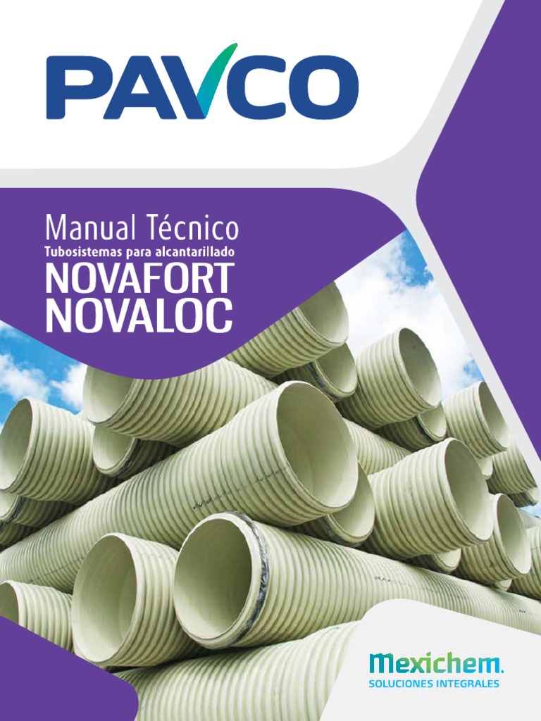 Guía Técnica Tubosistemas Novafort PAVCO | PDF | Tubería (transporte de ...
