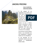 Machu Picchu Godofredo