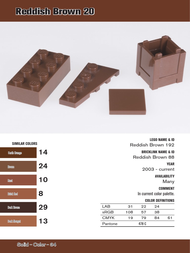 Preview of The Unofficial Lego Color Guide | PDF