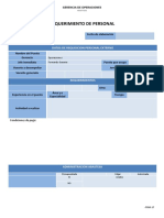 Requerimiento de personal para Gerencia de Operaciones en Abastesa