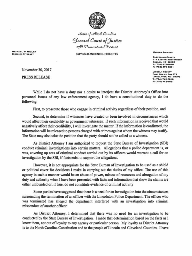 District Attorney Investigation Findings PDF