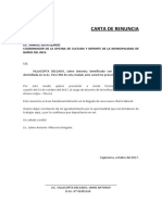 Carta de Renuncia