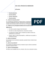 La Escucha en El Proceso de Comunicción