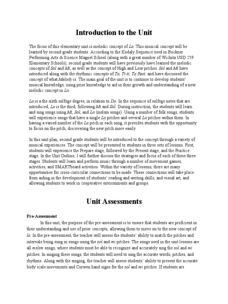 Unit Assessments | PDF