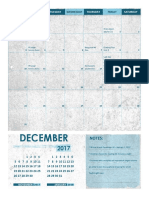 December 2017 Calendar