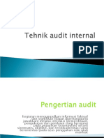 Tehnik Audit Internal Jakarta 20 Jan 2015