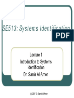 SE513 Lect1 Introduction To Identification