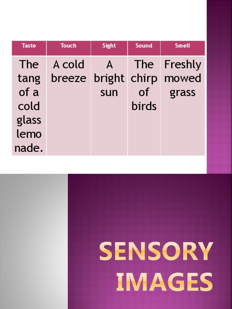 Sensory Imagery Examples and Analysis | PDF | Foreign Language Studies