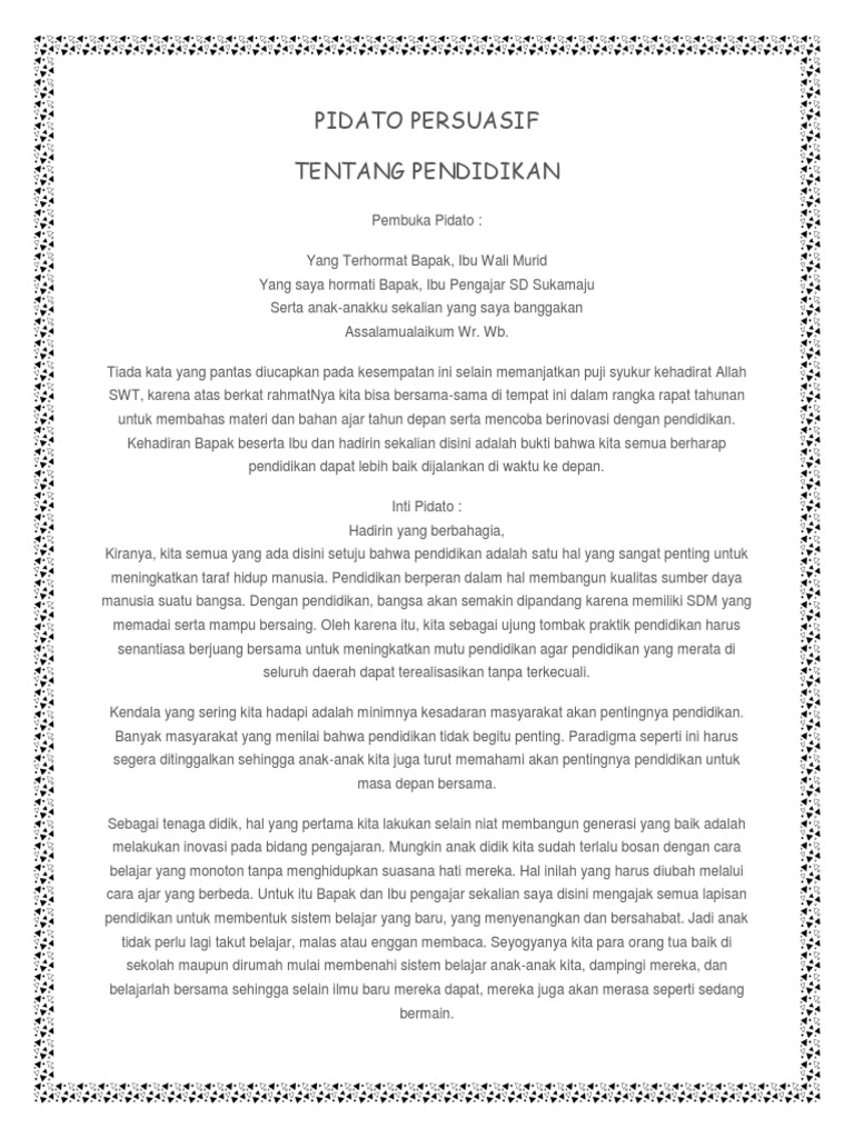 Pidato Persuasif
