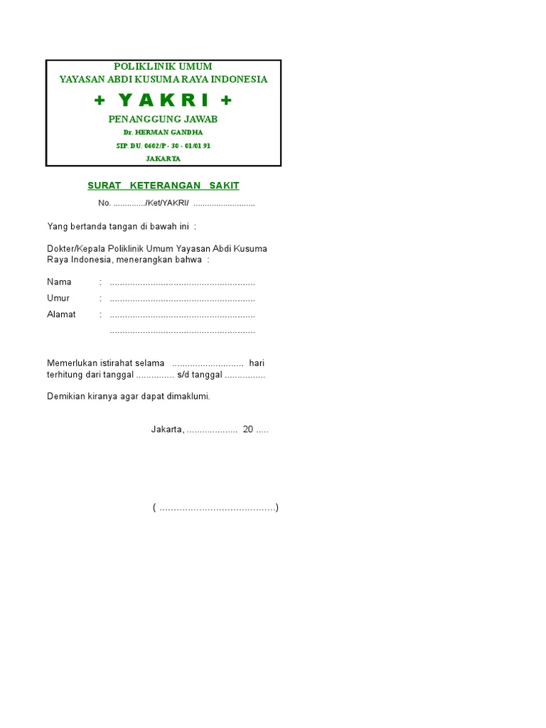 Surat Dokter