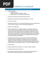 Storage Formats in Hadoop