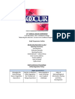Programme Outline 15th OOCUR Annual Conference Draft 1