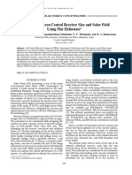 Correlation Between Central Receiver Size and Solar Field Using Flat Heliostats