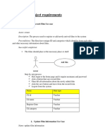 Project Requirements: 1. Record Film Use Case