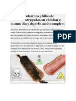 Como Expulsar Los 9 Kilos de Desechos Atrapados en El Colon El Mismo Día y Dejarlo Vacío Completo