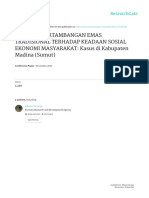 Hal 1-17. Alfonsus - Analisis Korelasi Pertambangan Emas Tradisional Terhadap Keadaan Sosial Ekonomi Masyarakat (Kasus Di Kabupaten Madina Sumut) - Revisi USU - Edit1 - by Alf