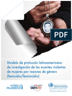 Modelo de Protocolo Latinoamericano de Investigación de las muerte violentas de mujeres por razones de género