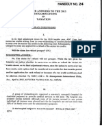 Taxation 2013 Bar Questions