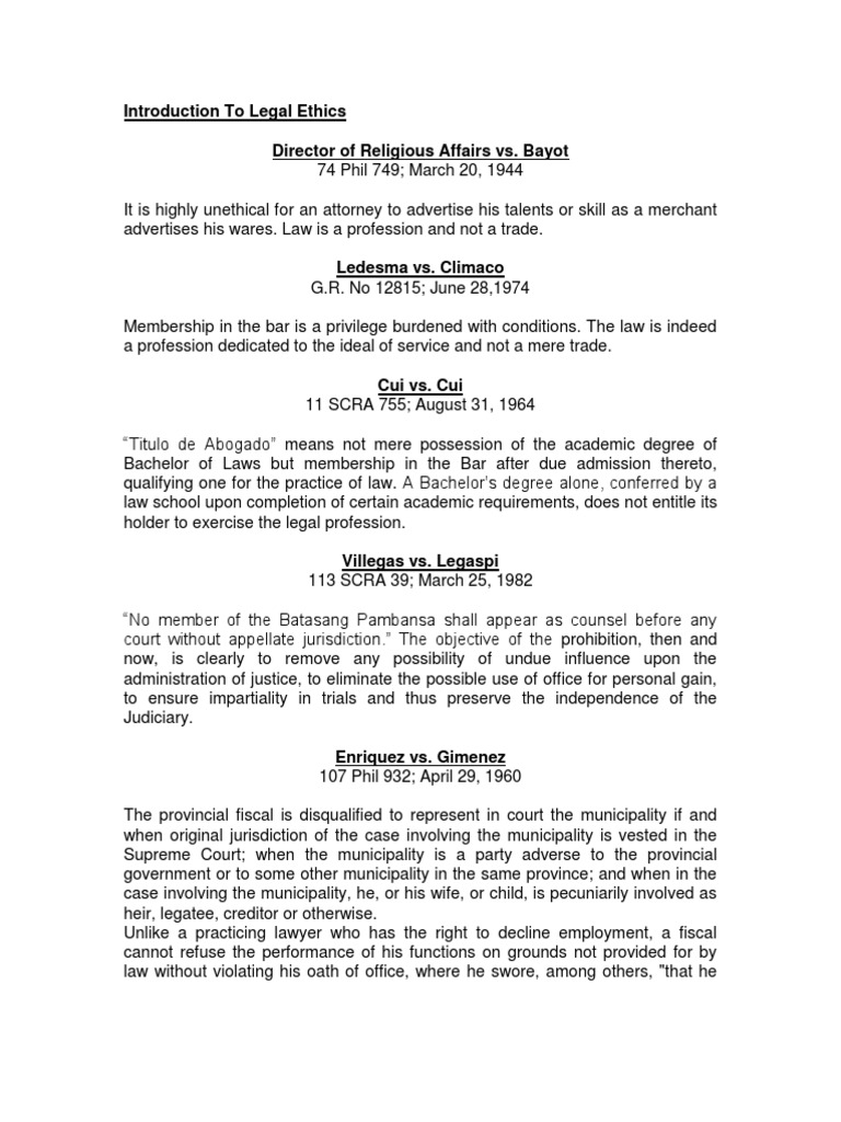 Legal Ethics Agpalo Case Doctrines Download Free PDF Lawyer
