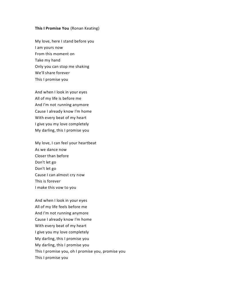 This I Promise You Ronan Keating