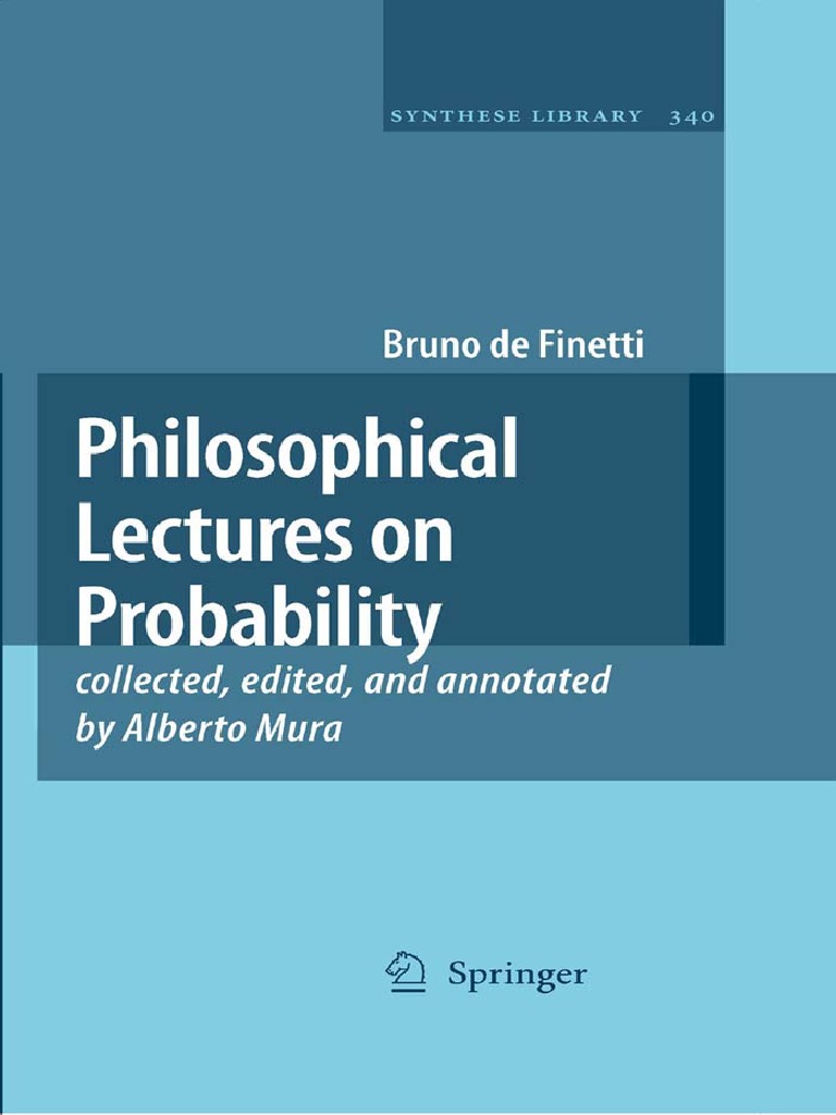 THE RECORD OF G -1.0 アートブック Bruno de Finetti Philosophical Lectures On Probability | PDF