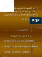 Curs 1 Rolul Cabinetului Medical in Asistenta Medicală 2015